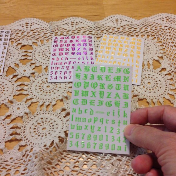 Nail art alphabet stickers bundle - Picture 4 of 6